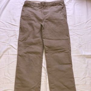 Khaki straight leg uniform pants